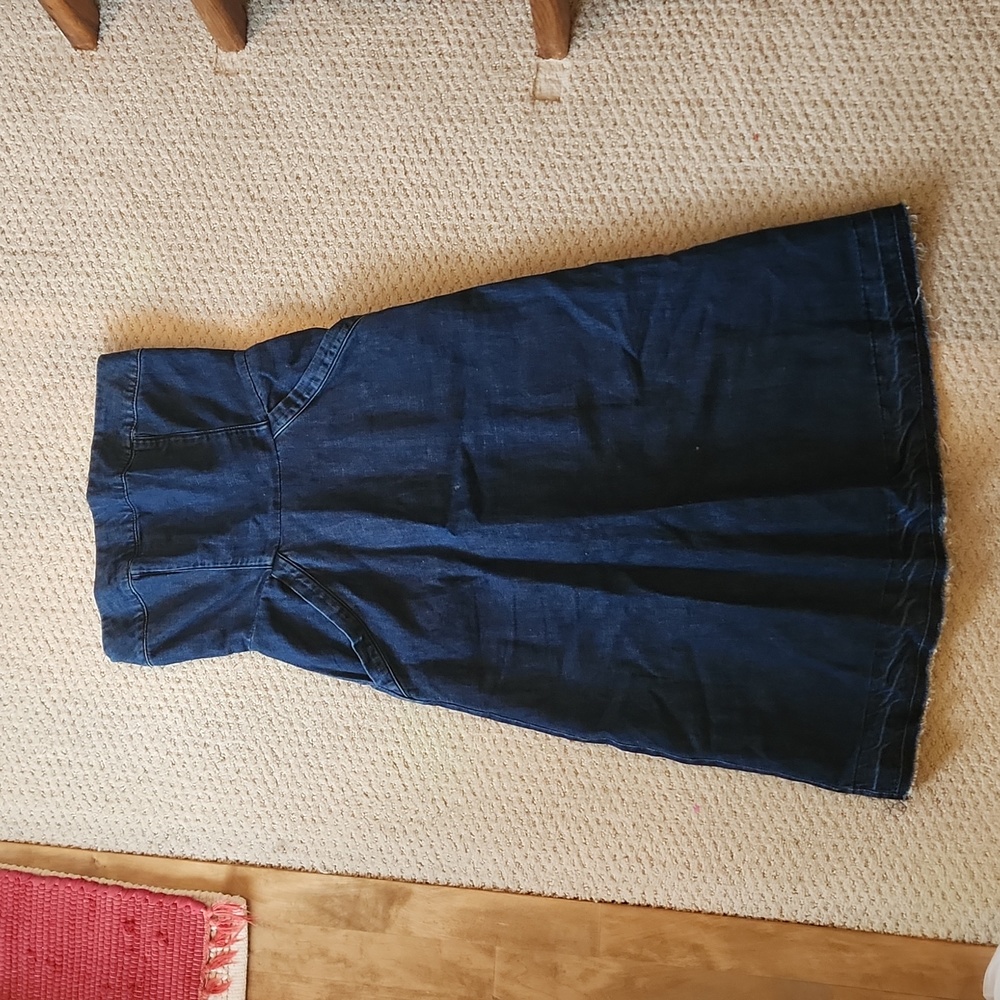 Denim Strapless Preppy Anthopologie Dress